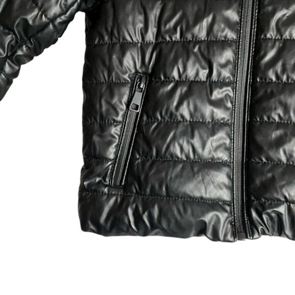 Zara Boys Black Puffer Hooded Jacket - Picture 2 of 8